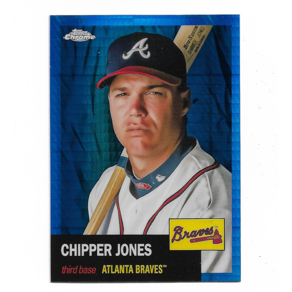Chipper Jones 2022 Topps Chrome Platinum Anniversary Blue Prism Refractor # 40