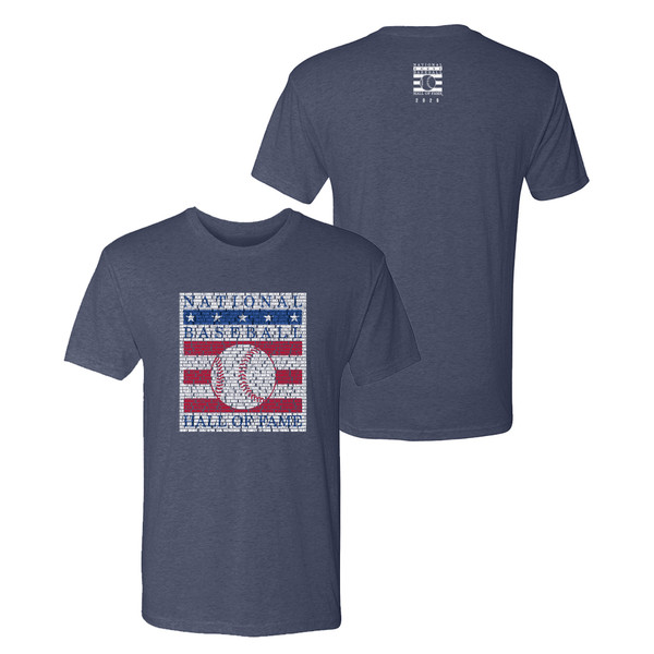 Men’s 108 Stitches Baseball Hall of Fame Heather Navy 2026 Logo Members T-Shirt