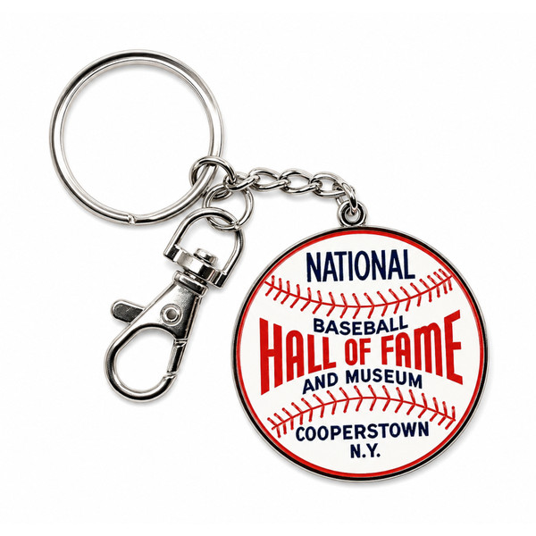 Baseball Hall of Fame Alternate Logo Round Keychain