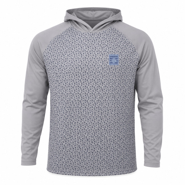 Men’s Baseball Hall of Fame Jack & Sage Baseball Pattern Navy and Grey Performance Hoodie
