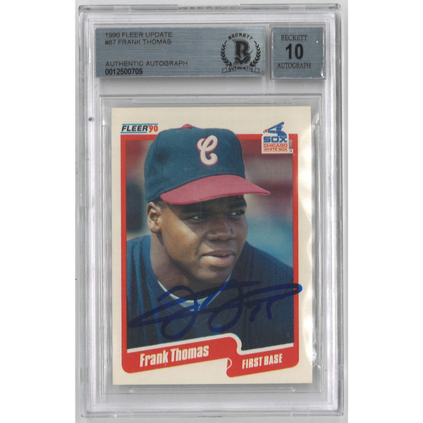 Frank Thomas Chicago White Sox Autographed 1990 Fleer Update # U-87 Rookie Card (Beckett)