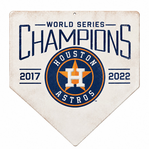 Houston Astros World Series Champions Home Plate Metal Wall Art