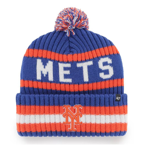 Youth ’47 Brand New York Mets Cuff Pom Knit Cap