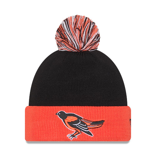 New Era Baltimore Orioles Batting Practice Black and Orange Knit Cap