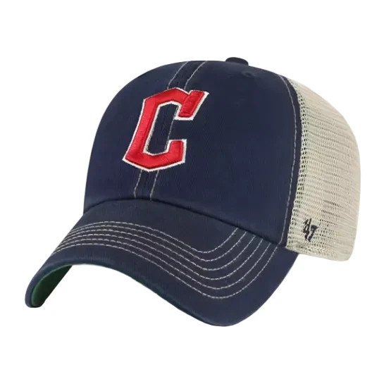 Men’s ‘47 Brand Cleveland Guardians Trawler Clean Up Navy and White Adjustable Cap