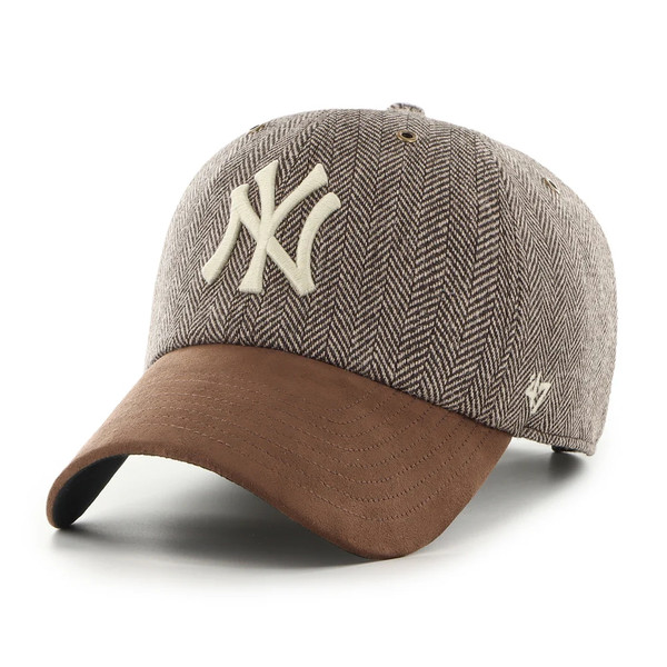 Men’s ’47 Brand New York Yankees Herringbone Clean Up Tan Adjustable Cap