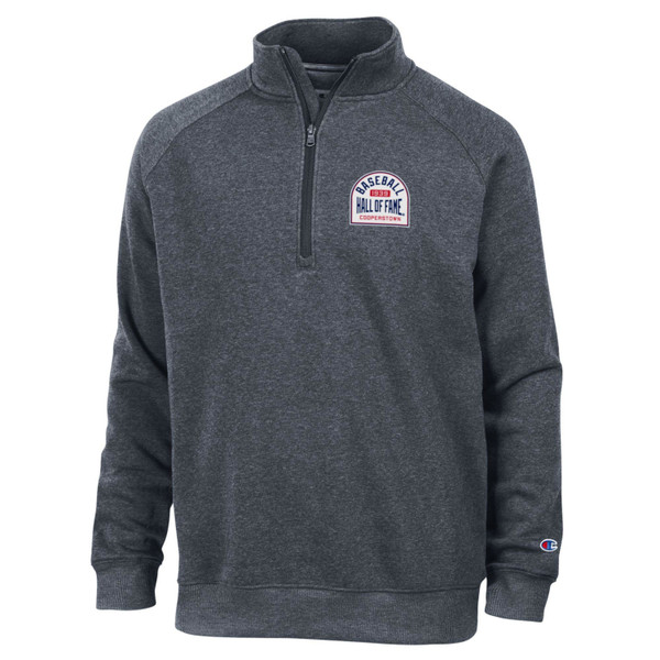 Men’s Baseball Hall of Fame Champion Fleece Grey ½ Zip