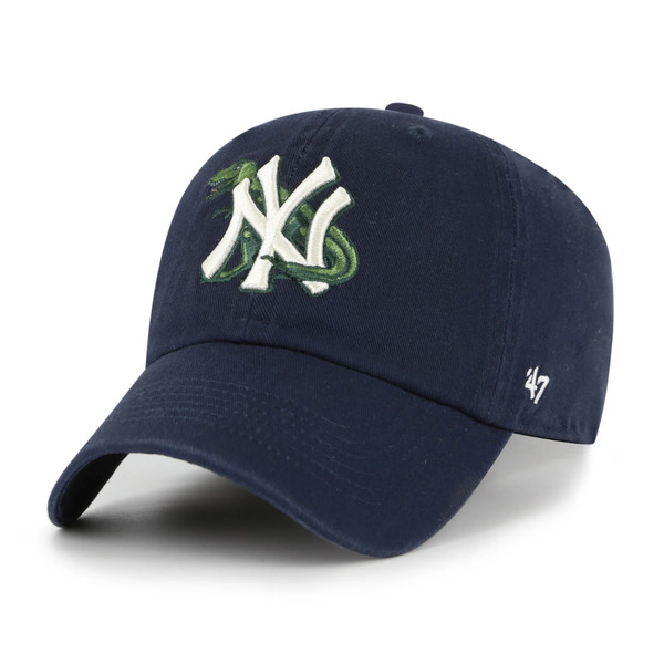 Youth ’47 Brand New York Yankees Navy Dinosaur Adjustable Clean Up Cap