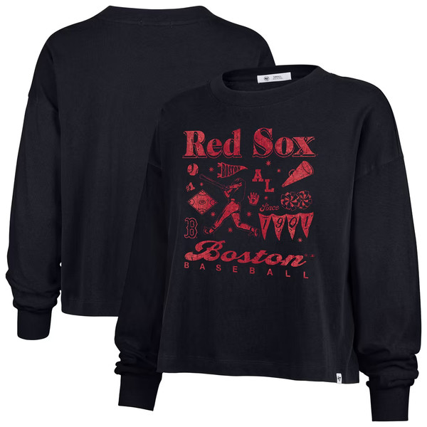 Women’s ’47 Brand Boston Red Sox Cropped Long Sleeve Tee