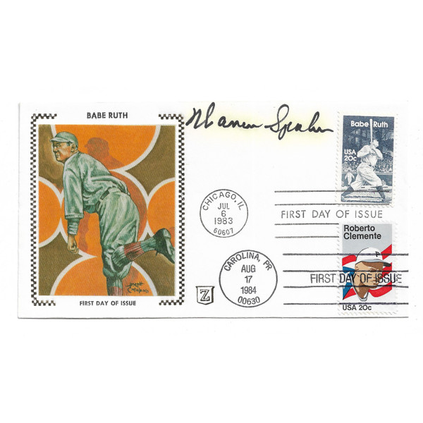 Warren Spahn Autographed First Day Cover - 1983 Babe Ruth (JSA)