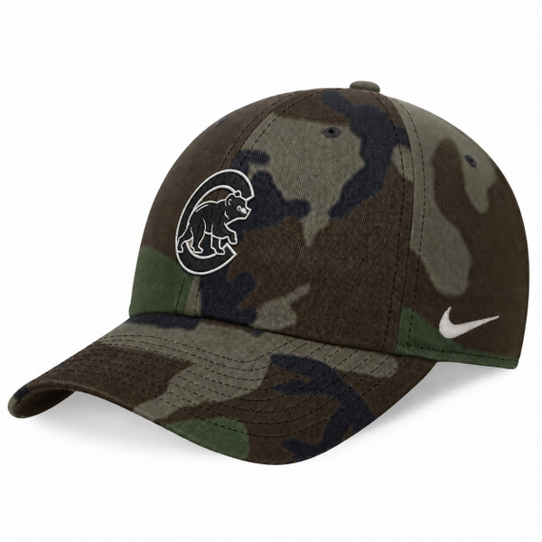 Men’s Nike Chicago Cubs Club Unstructured Woodland Camo Adjustable Cap