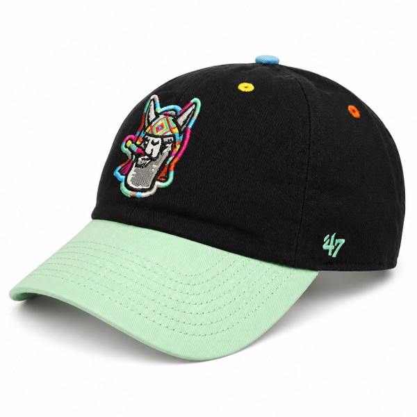 Men’s ‘47 Brand Hickory Crawdads Black Copa Clean Up Adjustable Cap