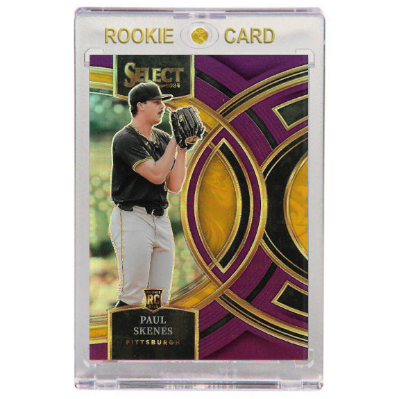 Paul Skenes Pittsburgh Pirates 2024 Panini Select Premier Purple Prizm # 10 Rookie Card Ltd Ed of 99