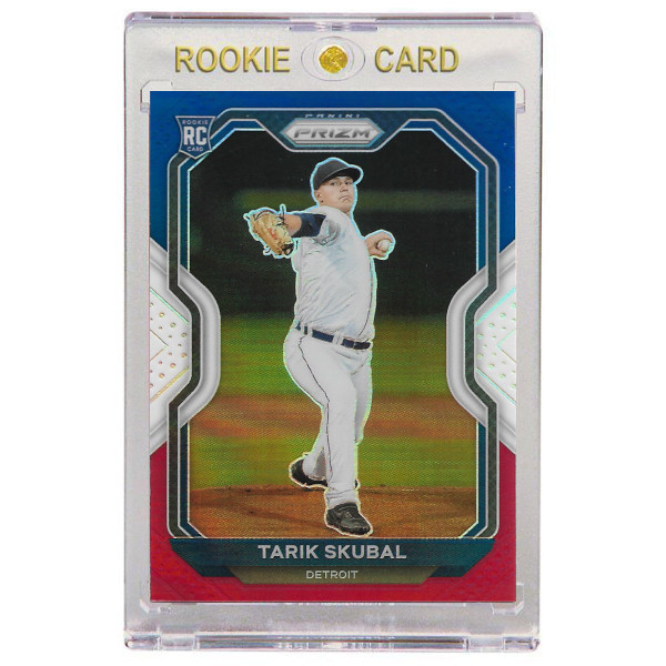 Tarik Skubal Detroit Tigers 2021 Panini Prizm Red White & Blue Holo # 236 Rookie Card