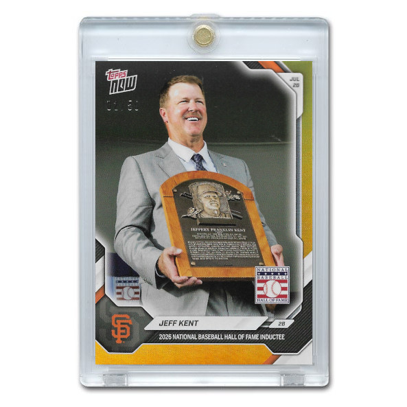 Jeff Kent Hall of Fame Induction 2026 Topps Now Gold Foil # 489 Ltd Ed of 50