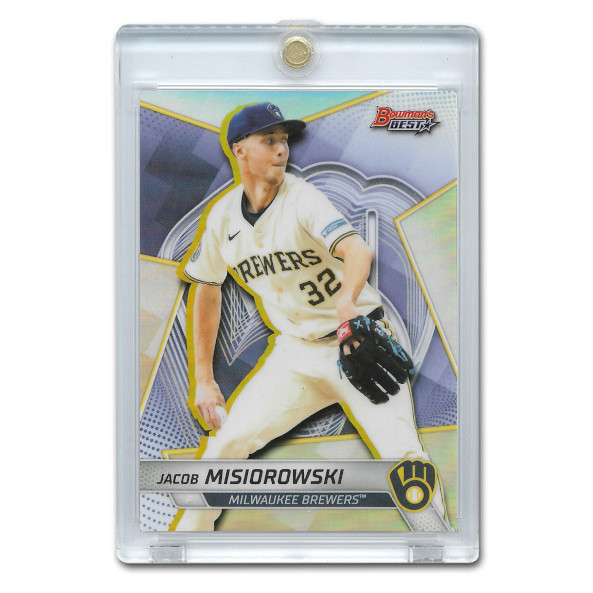 Jacob Misiorowski 2025 Bowman's Best Refractor # 12 Pre-Rookie Card