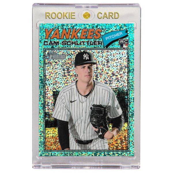 Cam Schlittler New York Yankees 2026 Topps Heritage Chrome Aqua Mini Diamond # 222 Rookie Card