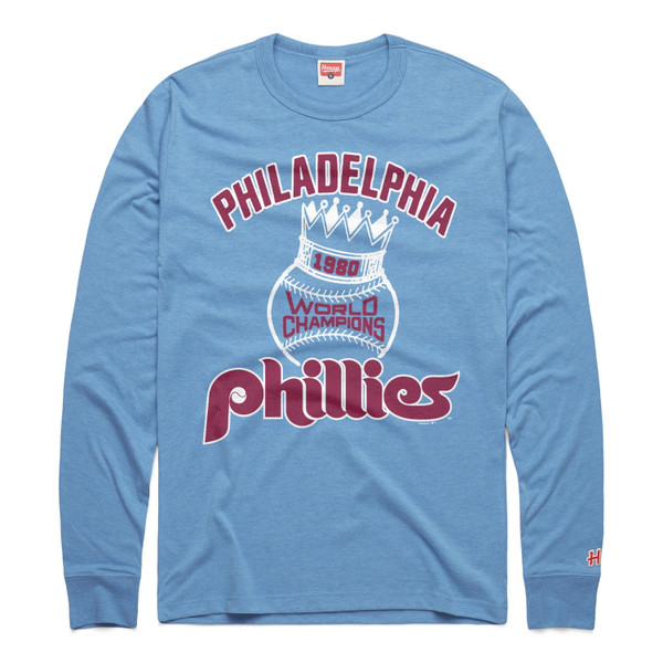 Men’s Homage Philadelphia Phillies Vintage World Series Light Blue Long Sleeve Tee