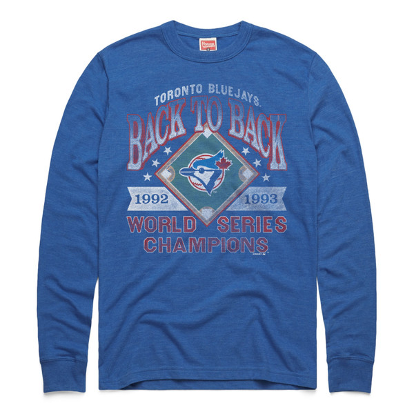 Men’s Homage Toronto Blue Jays Vintage World Series Royal Long Sleeve Tee