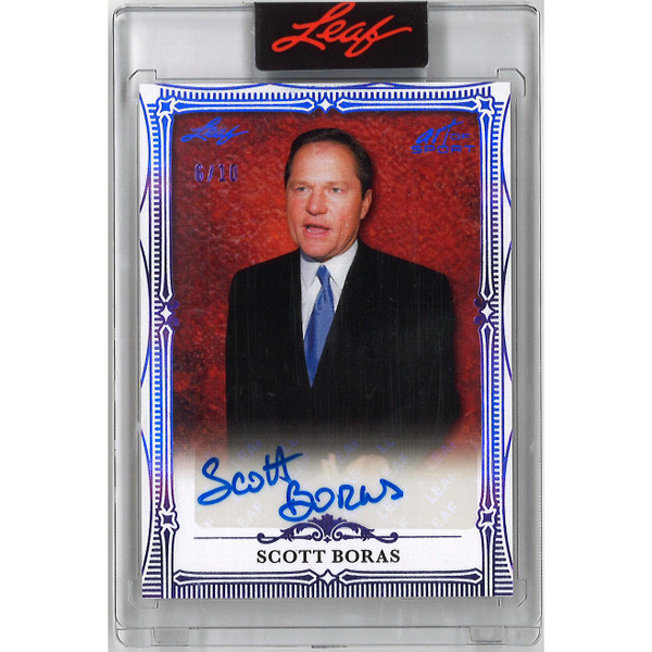 Scott Boras Autographed Card 2026 Leaf Art of Sports # BA-SB1 Ltd Ed of 10