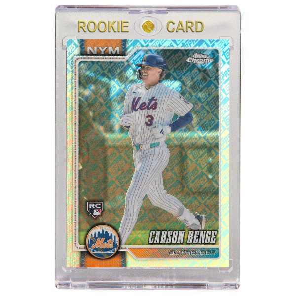Carson Benge New York Mets 2026 Topps Chrome MLB Logo Refractor # 87 Rookie Card
