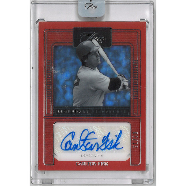 Carlton Fisk Autographed Card 2023 Panini 3 and 2 Topps Legendary Signatures # LS-CS Ltd Ed of 30
