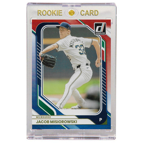 Jacob Misiorowski Milwaukee Brewers 2026 Donruss Red White & Blue Holo # 53 Rookie Card