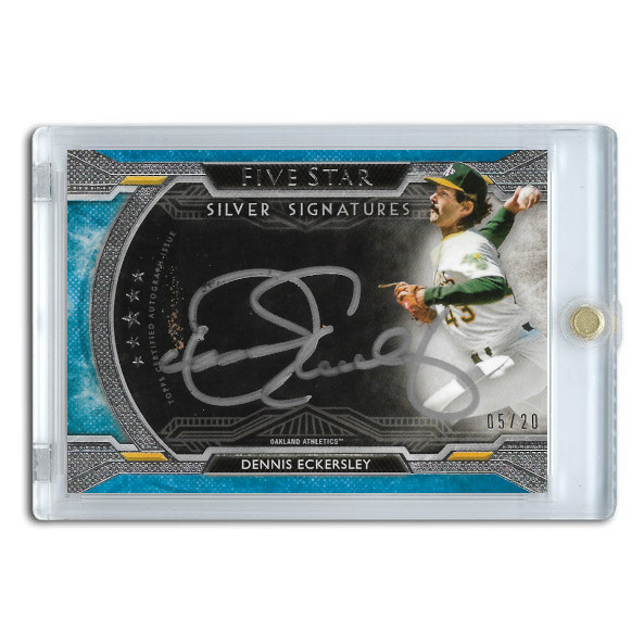 Dennis Eckersley Autographed Card 2018 Topps 5 Star Silver Signatures # FFSS-DE Ltd Ed of 20