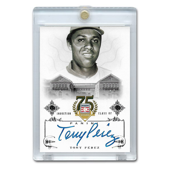 Tony Perez Autographed Card 2014 Panini Cooperstown HOF 75th Anniversary # 66