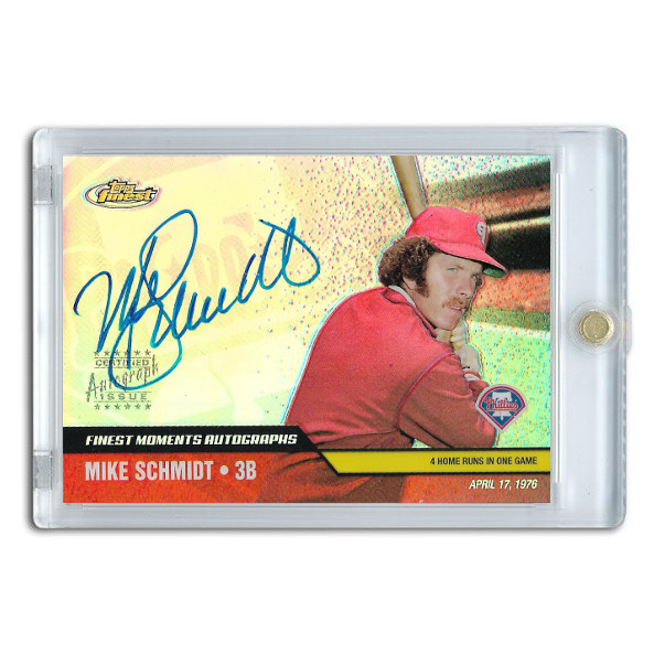 Mike Schmidt Autographed Card 2002 Topps Finest Moments # FMA-MS