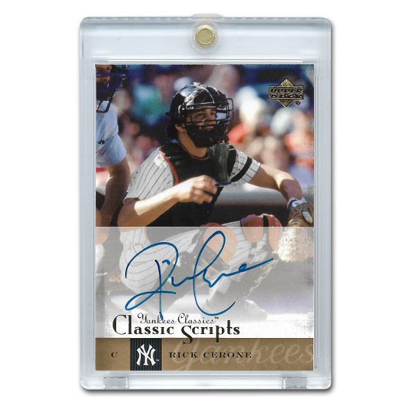 Rick Cerone Autographed Card 2004 Upper Deck Yankee Classics # AU-54