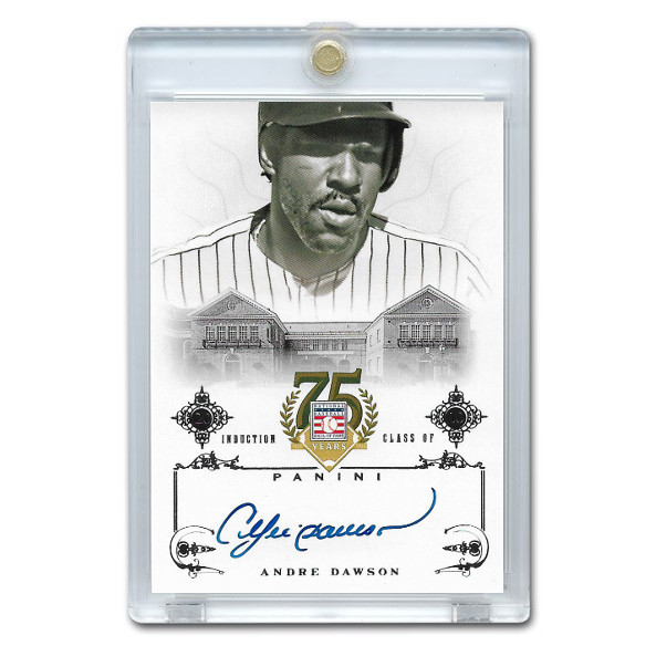 Andre Dawson Autographed Card 2014 Panini Cooperstown HOF 75th Anniversary # 72