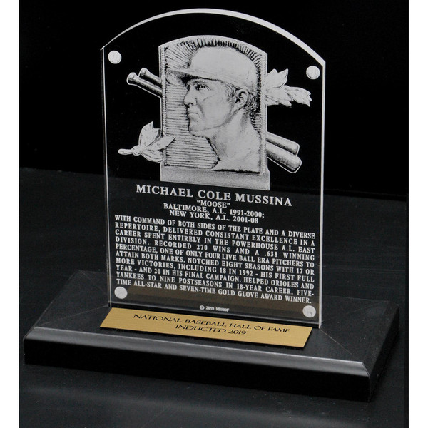 Mike Mussina Acrylic Replica Hall of Fame Plaque