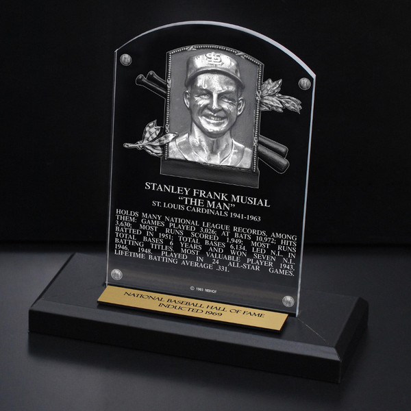 Stan Musial Acrylic Replica Hall of Fame Plaque