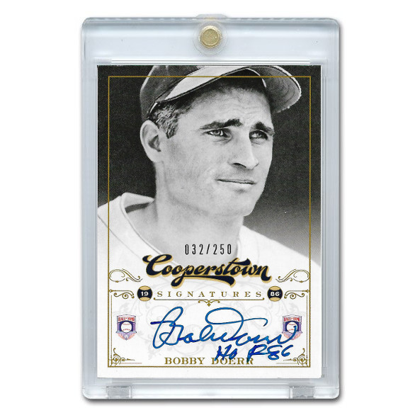 Bobby Doerr Autographed Card 2012 Panini Cooperstown Ltd Ed of 250