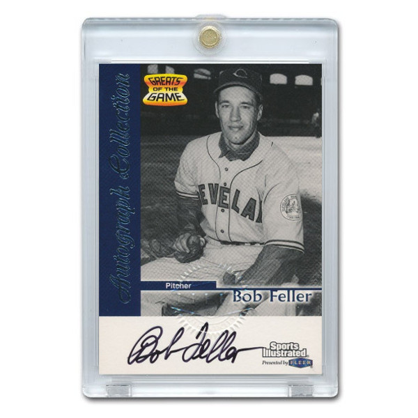 Bob Feller Autographed Card 1999 Fleer Sports Illustrated Greats