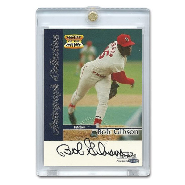 Bob Gibson Autographed Card 1999 Fleer Sports Illustrated Greats