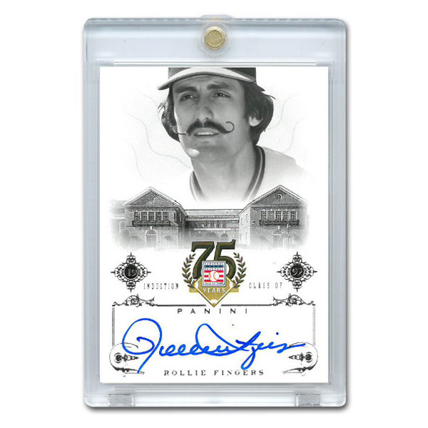 Rollie Fingers Autographed Card 2014 Panini Cooperstown HOF 75th Anniversary # 57