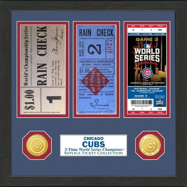 Highland Mint Chicago Cubs Framed World Series Replica Ticket Collection