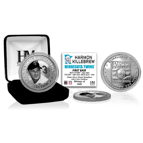Highland Mint Harmon Killebrew Minnesota Twins Hall of Fame Silver Photo Coin