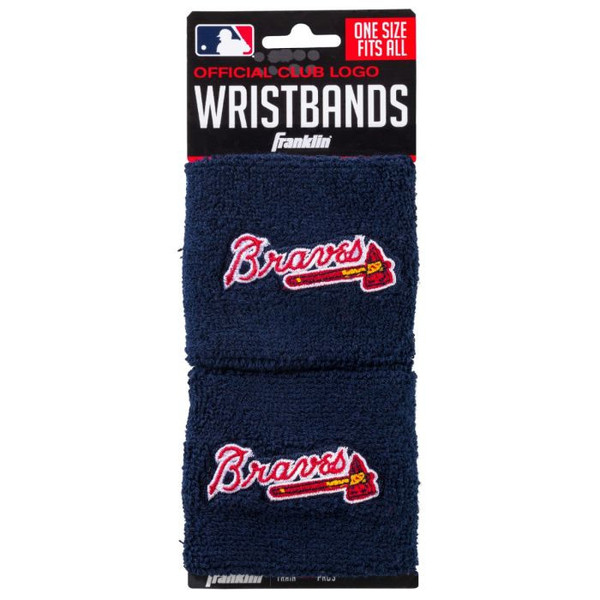 Franklin Sports Atlanta Braves Pair of 2.5" Wristbands