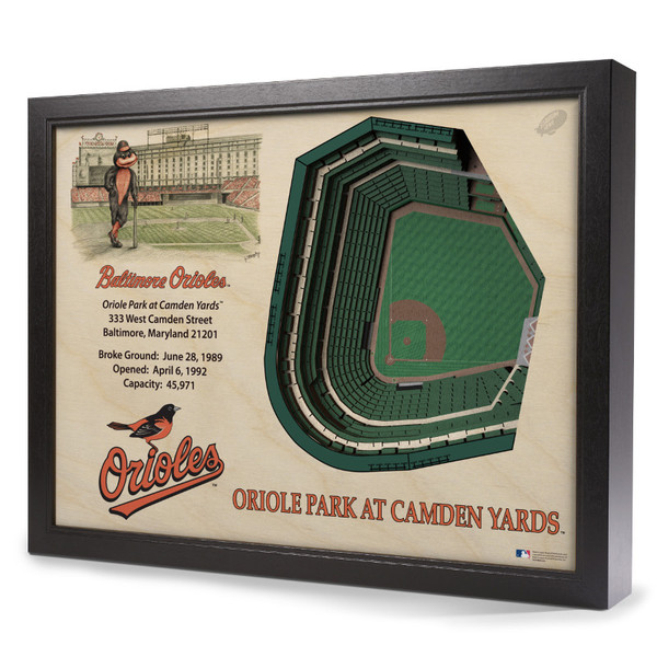 Baltimore Orioles 25 Layer 25 x 19 StadiumViews 3D Wall Art