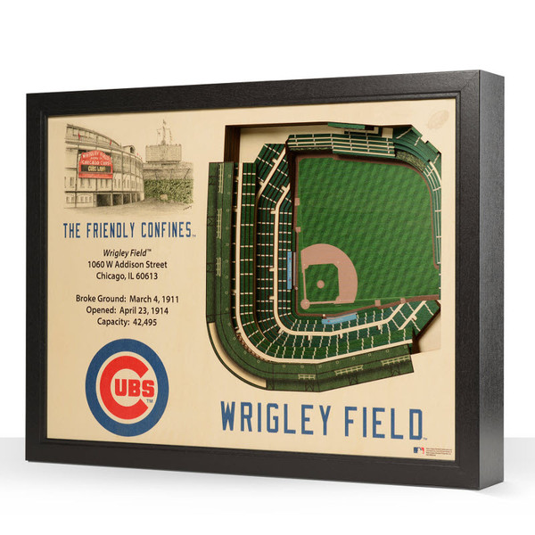 Chicago Cubs 25 Layer 25 x 19 StadiumViews 3D Wall Art