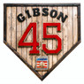 Bob Gibson Hall of Fame Vintage Distressed Wood 18.5 Inch Legacy Home Plate Ltd Ed of 250