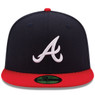 Men's New Era Atlanta Braves Navy/Red On-Field 59FIFTY Fitted Cap