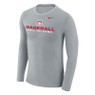 Men’s Nike Baseball Hall of Fame Grey Marled Long Sleeve T-Shirt