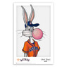 Houston Astros Bubblegum Bugs Minimalist Looney Tunes Collection 11 x 17 Fine Art Print by artist S. Preston