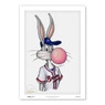 Atlanta Braves Bubblegum Bugs Minimalist Looney Tunes Collection 14 x 20 Fine Art Print by artist S. Preston - Ltd Ed of 100