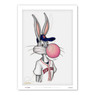 Boston Red Sox Bubblegum Bugs Minimalist Looney Tunes Collection 14 x 20 Fine Art Print by artist S. Preston - Ltd Ed of 100