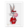 Cincinnati Reds Bubblegum Bugs Minimalist Looney Tunes Collection 14 x 20 Fine Art Print by artist S. Preston - Ltd Ed of 100